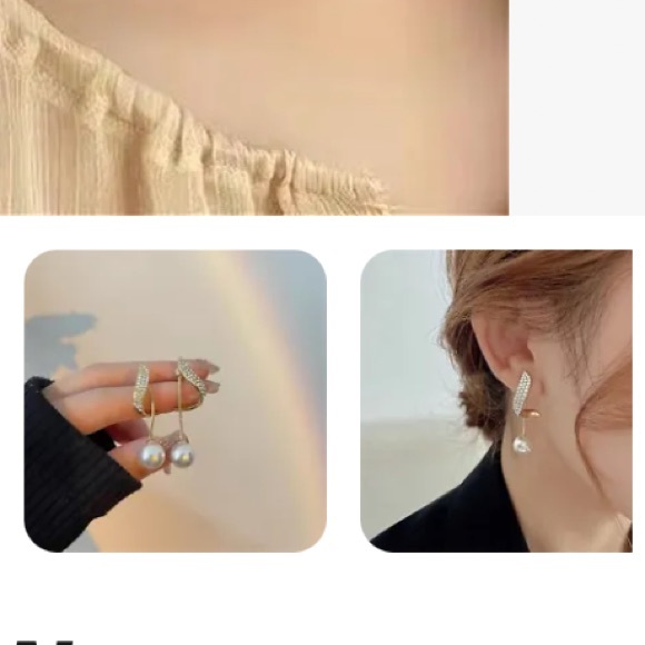 Pearl Earrings For Women, Luxury Round Pearl Earrings, Shinning Luxury Round - Picture 11 of 12